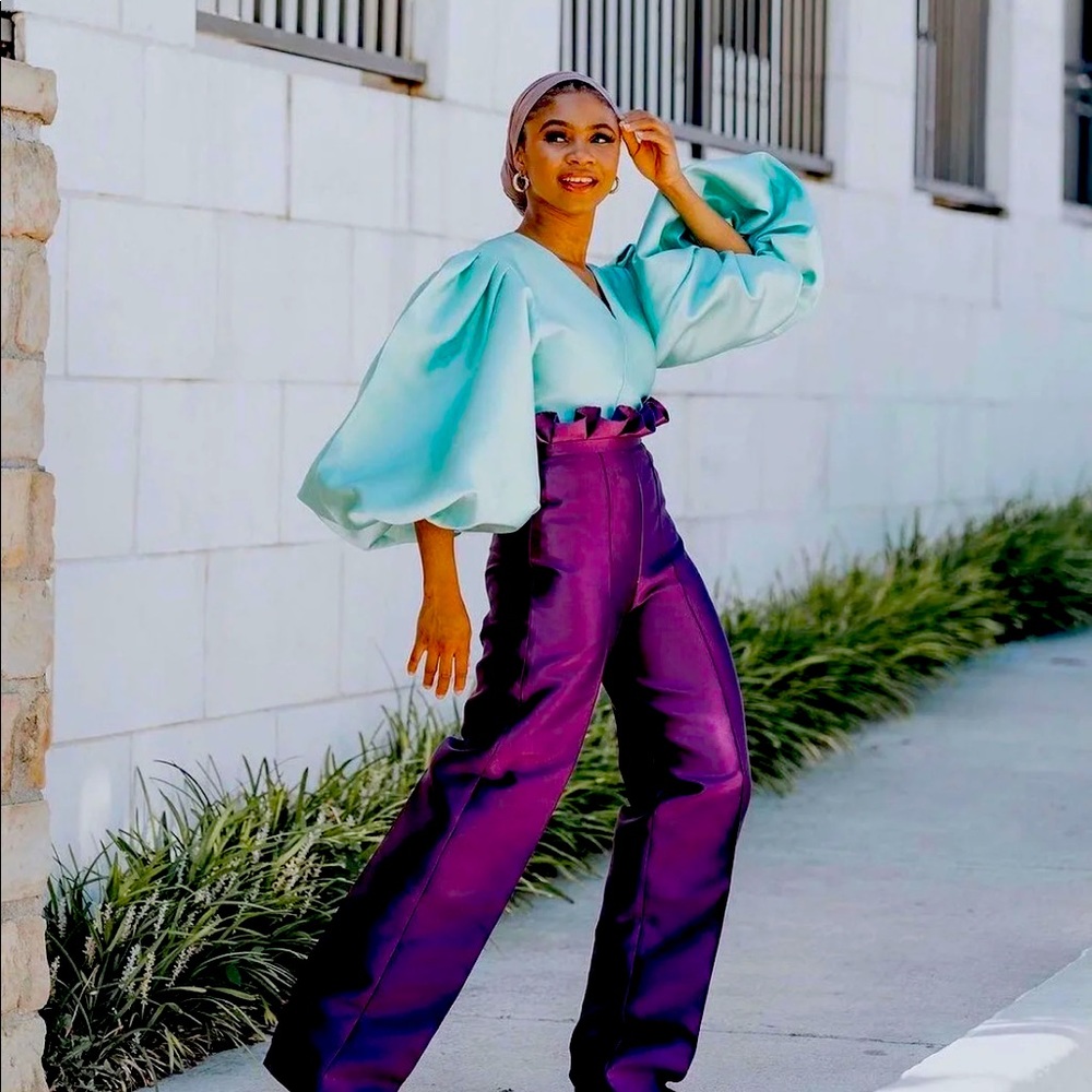 Balloon sleeve top